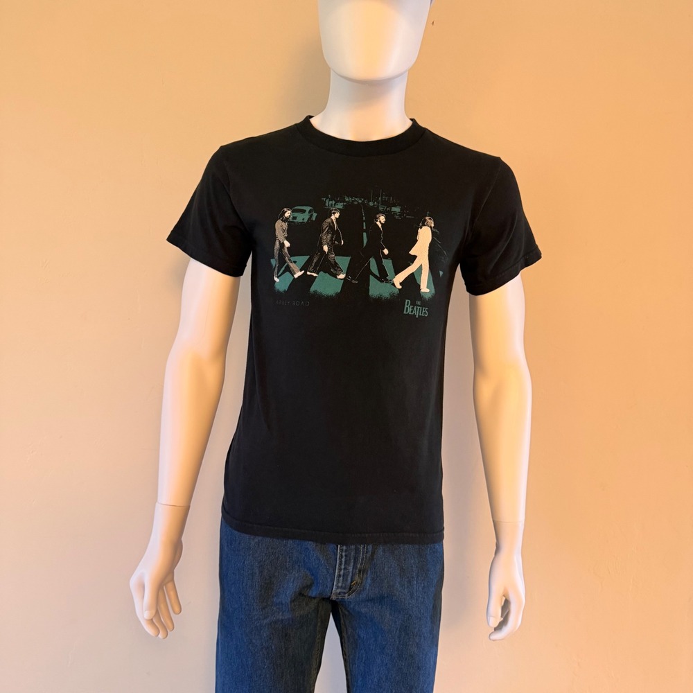 The Beatles Abbey Road‎ Graphic T-Shirt Black 2005 Apple Corps Official Mens S